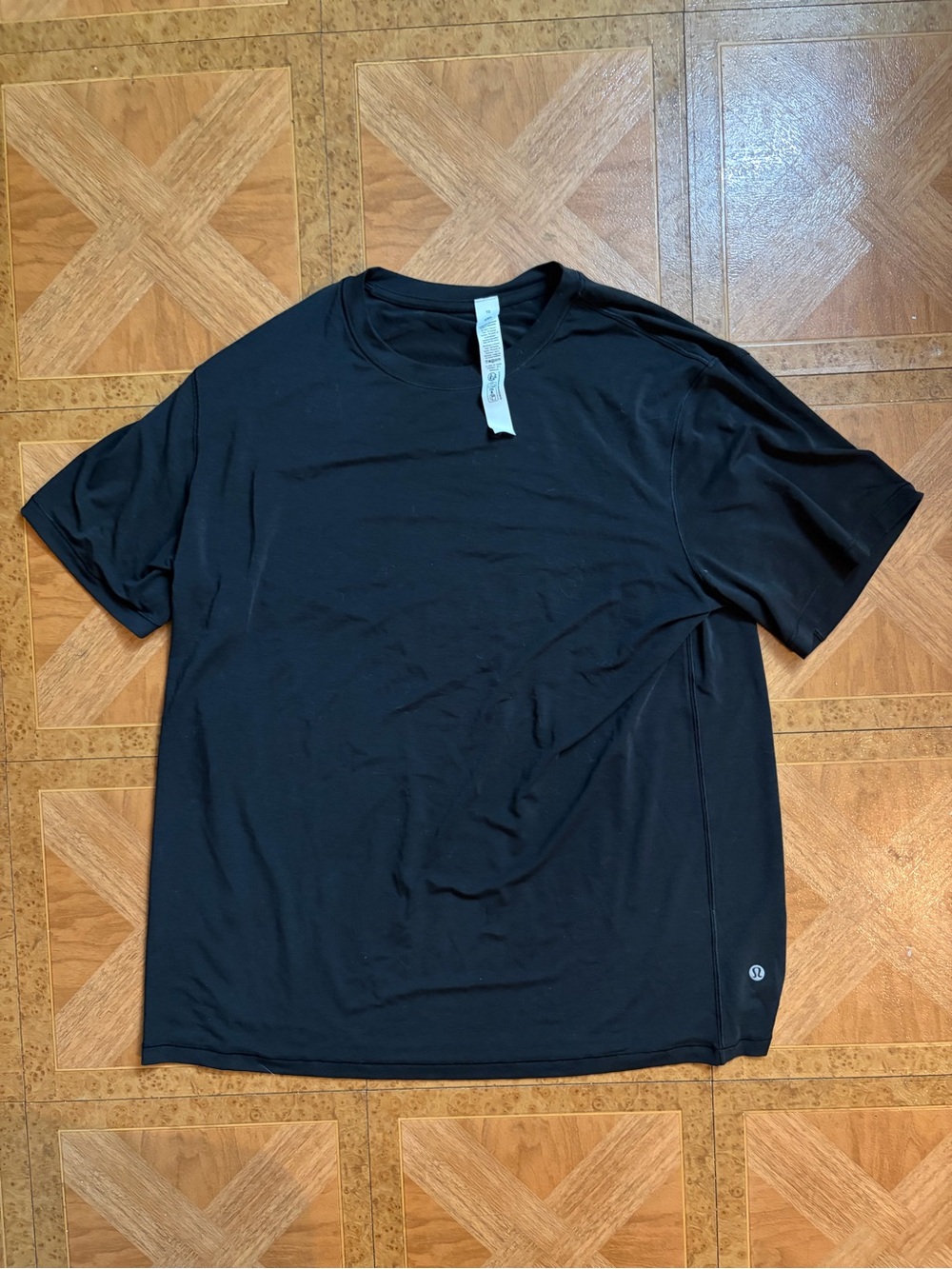Lululemon athletica Jersey Training Black Short Sleeve Shirt Sz 10